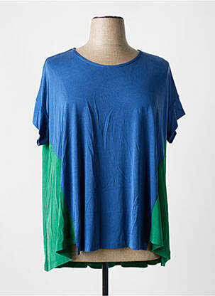 T-shirt stretch manches courtes bleu ALEMBIKA femme