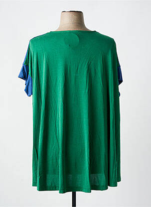 T-shirt stretch manches courtes bleu ALEMBIKA femme
