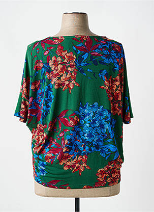 T-shirt manches 3/4 manches 3/4 vert ALEMBIKA femme