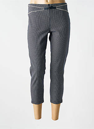 Pantacourt stretch taille haute bleu LO! LES FILLES femme