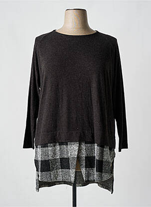 Pull tunique gris ALEMBIKA pour femme