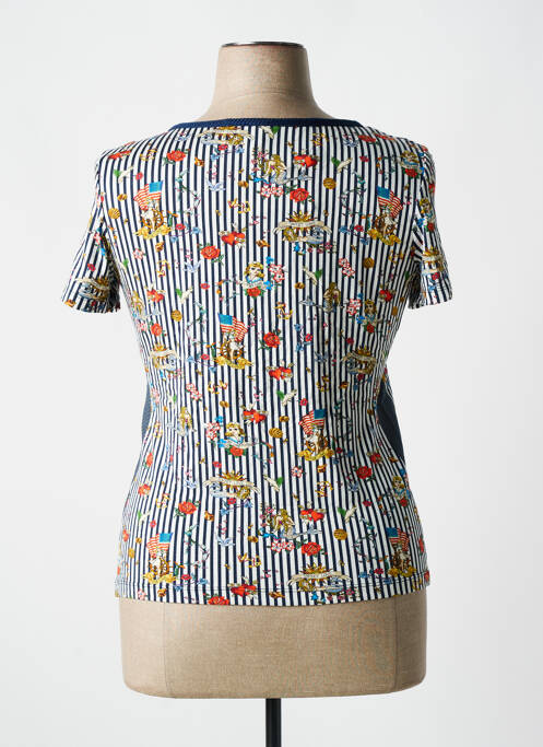 T-shirt stretch manches courtes bleu LO! LES FILLES femme