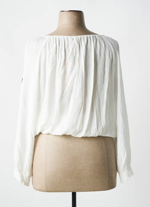Blouse légère et transparente manches longues blanc ESQUALO femme