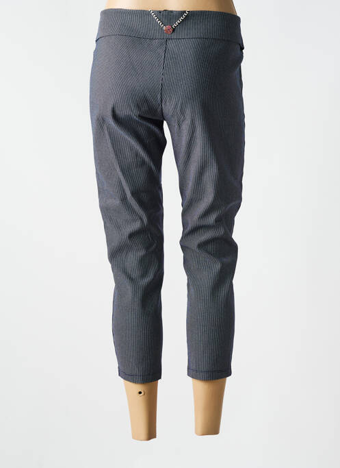 Pantacourt stretch taille haute bleu LO! LES FILLES femme