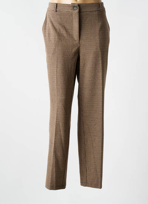 Pantalon droit marron YEST pour femme