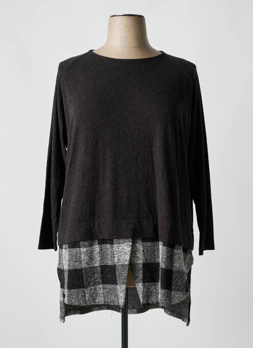 Pull tunique gris ALEMBIKA pour femme