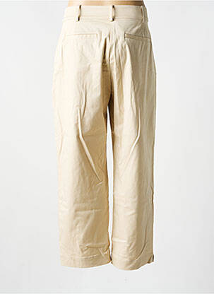 Pantalon large fermeture zippée sous rabat boutonné taille normale beige MASAI femme