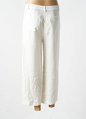 Pantalon 7/8 tissage popeline taille normale blanc ZIBI LONDON femme