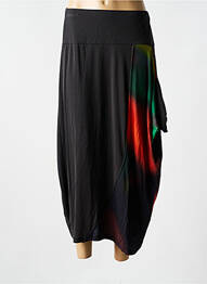 Jupe longue imprimé fantaisie noir OZAI N KU femme