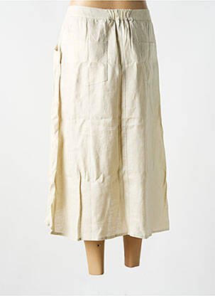 Jupe longue coupe droite beige SEMIOLOGY femme