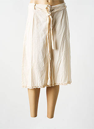 Pantacourt tissage popeline taille normale beige JAYKO femme