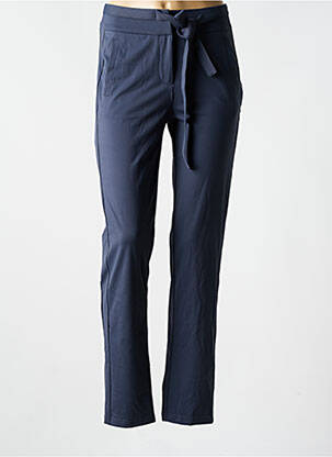 Pantalon slim tissage popeline taille normale bleu YEST femme