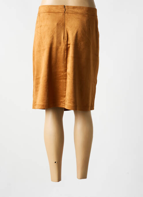 Jupe mi-longue coupe droite marron ESQUALO femme