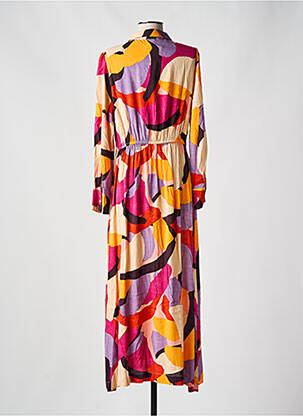 Robe longue manches longues manches longues orange GRACE & MILA femme