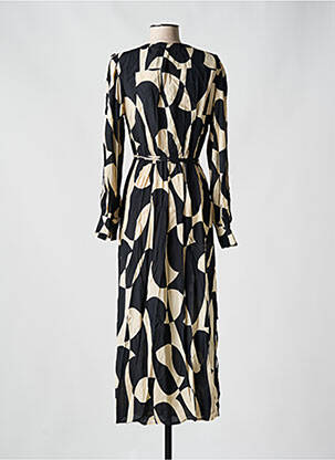 Robe longue manches longues manches longues noir GRACE & MILA femme