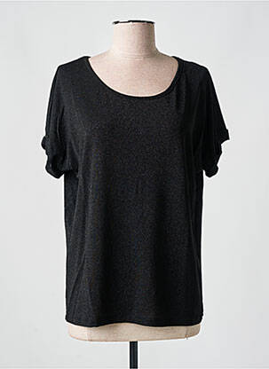Top stretch manches courtes noir PAKO LITTO femme