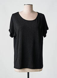 Top stretch manches courtes noir PAKO LITTO femme