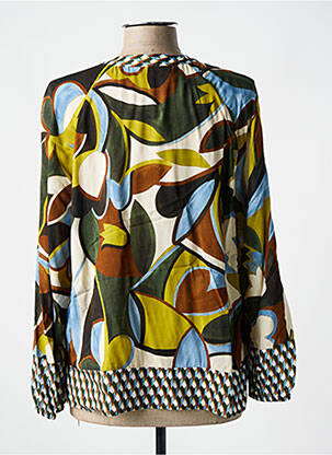 Blouse tissage popeline manches 3/4 marron LE COMTE femme