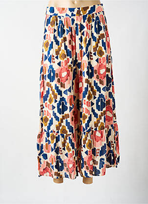 Jupe longue tissage crêpe rose GRACE & MILA femme
