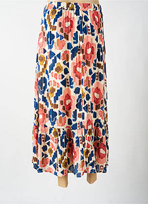 Jupe longue tissage crêpe rose GRACE & MILA femme