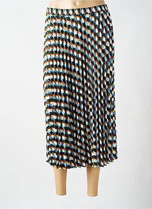 Jupe longue coupe fluide bleu LE COMTE femme