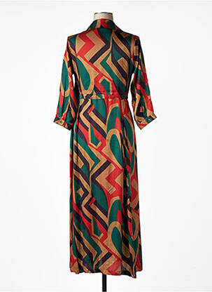 Robe longue manches longues manches longues orange PAKO LITTO femme