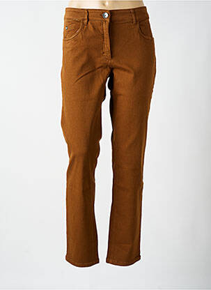 Jeans coupe slim marron ZERRES pour femme