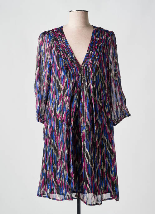 Robe courte manches 3/4 manches 3/4 noir FREEMAN T.PORTER femme