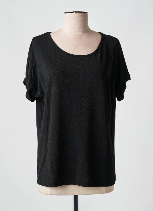 Top stretch manches courtes noir PAKO LITTO femme
