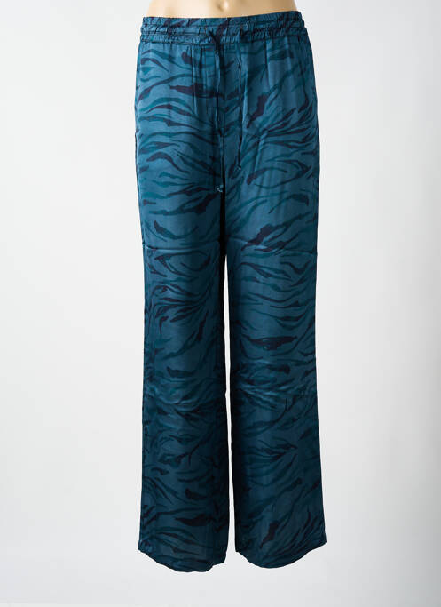 Pantalon large coupe fluide taille normale bleu PAKO LITTO femme