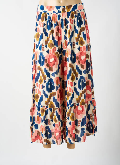 Jupe longue tissage crêpe rose GRACE & MILA femme
