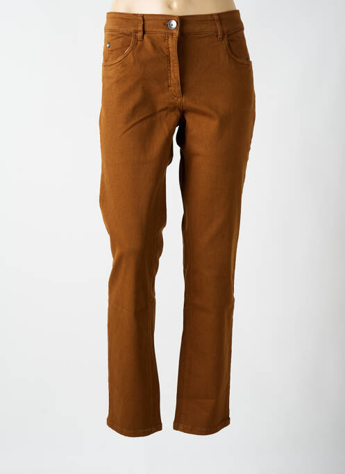 Jeans coupe slim marron ZERRES pour femme