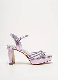 Sandales/nu pieds tissage satiné talon de 7 à 9cm violet TAMARIS femme