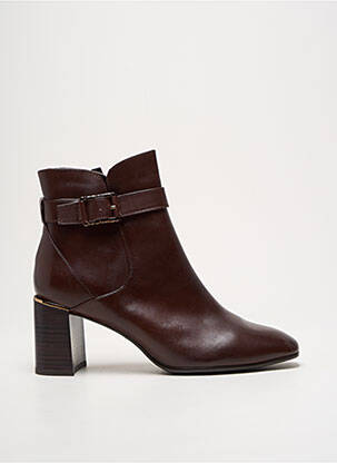 Bottines/boots matière lisse talon de 4 à 6cm marron TAMARIS femme