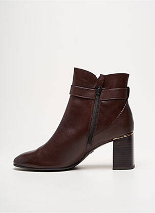 Bottines/boots matière lisse talon de 4 à 6cm marron TAMARIS femme