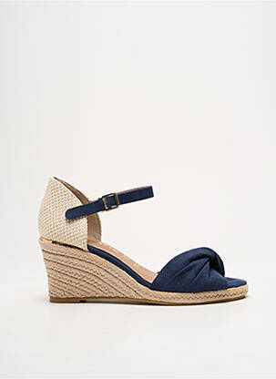 Espadrilles type de semelle amortissante talon de 7 à 9cm bleu TAMARIS femme