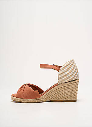 Espadrilles fermeture bride(s) talon de 7 à 9cm marron TAMARIS femme