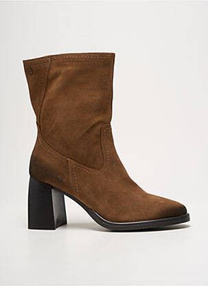 Bottines/boots nubuck talon de 7 à 9cm marron TAMARIS femme