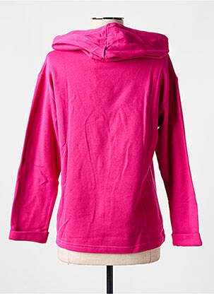 Sweat-shirt à capuche stretch manches longues rose LAZY & COSY femme