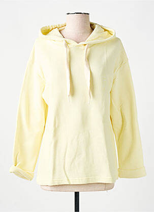 Sweat-shirt à capuche jaune LAZY & COSY pour femme