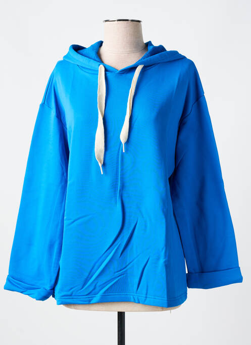Sweat-shirt à capuche bleu LAZY & COSY pour femme