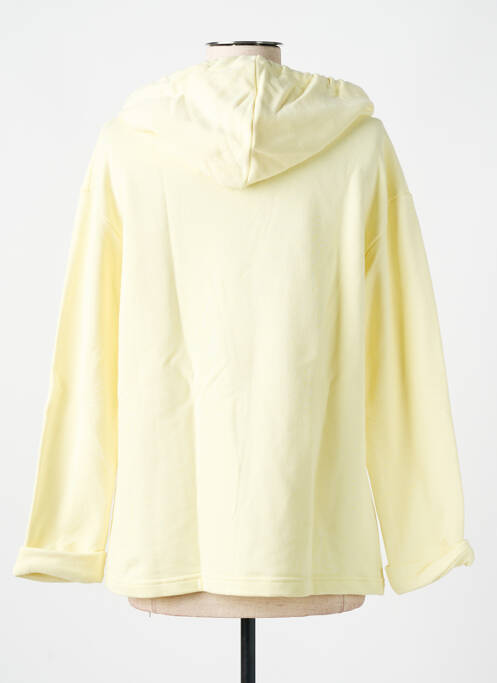 Sweat-shirt à capuche jaune LAZY & COSY femme