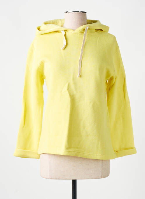 Sweat-shirt à capuche jaune LAZY & COSY pour femme