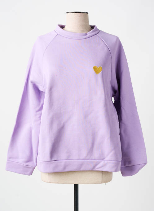 Sweat-shirt violet LAZY & COSY pour femme