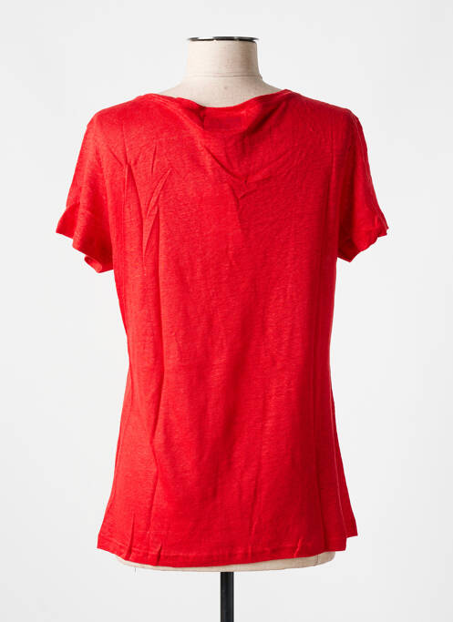 T-shirt rouge LAZY & COSY pour femme
