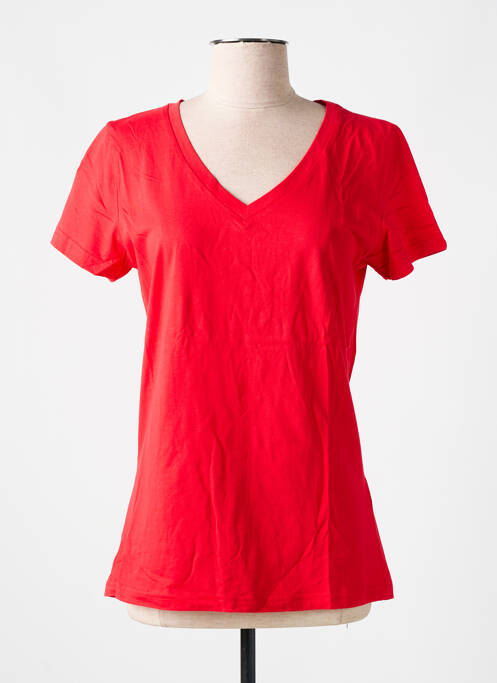 T-shirt rouge LAZY & COSY pour femme