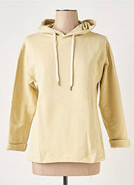 Sweat-shirt à capuche manches longues manches longues beige LAZY & COSY femme