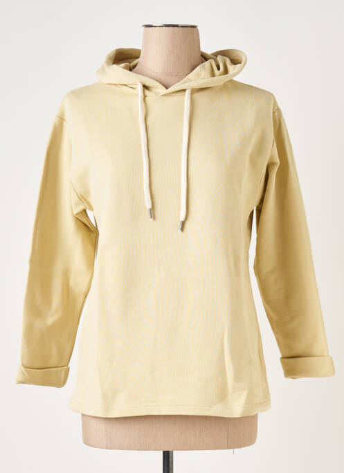 Sweat-shirt à capuche beige LAZY & COSY pour femme