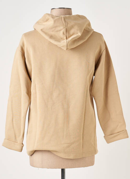 Sweat-shirt à capuche beige LAZY & COSY pour femme