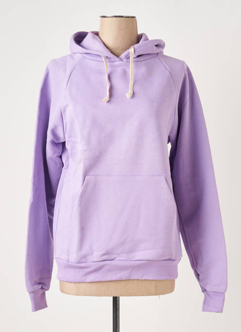 Sweat-shirt à capuche violet LAZY & COSY pour femme